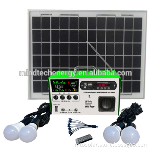 new solar lighting kit with LCD screen and fm radio